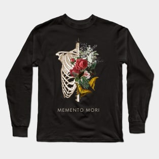 Memento mori flower skelleton Long Sleeve T-Shirt